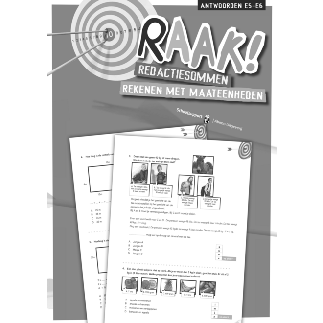 Raak! redactiesommen groep 5-6 antwoordenboek rekenen maateenheden