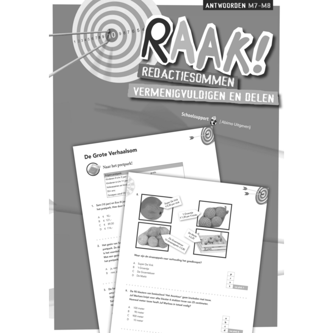 Raak! redactiesommen groep 7-8 antwoordenboek vermenigv./delen
