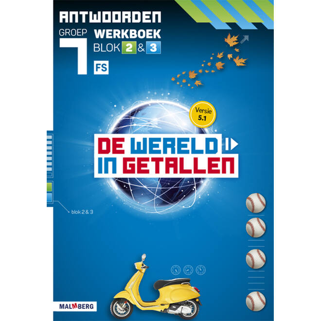 De wereld in getallen 5.1 groep 7 antwoordenboek werkboek blok 2 en 3 - FS