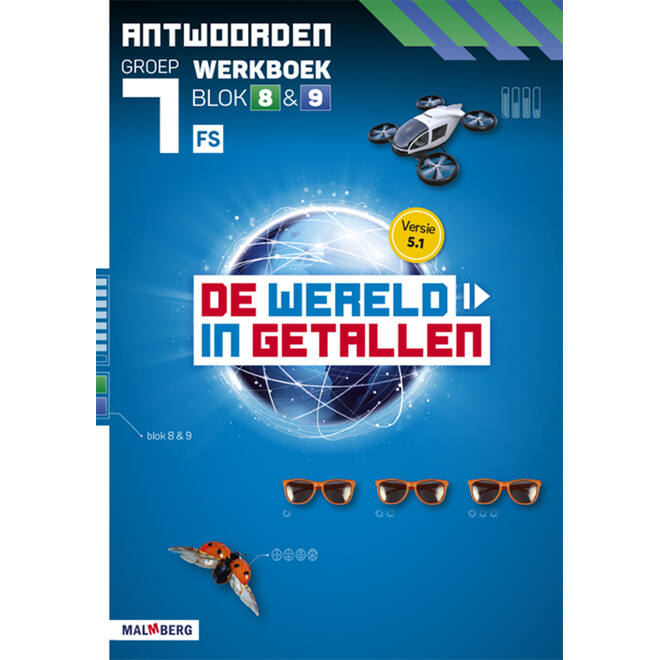 De wereld in getallen 5.1 groep 7 antwoordenboek werkboek blok 8 en 9 - FS