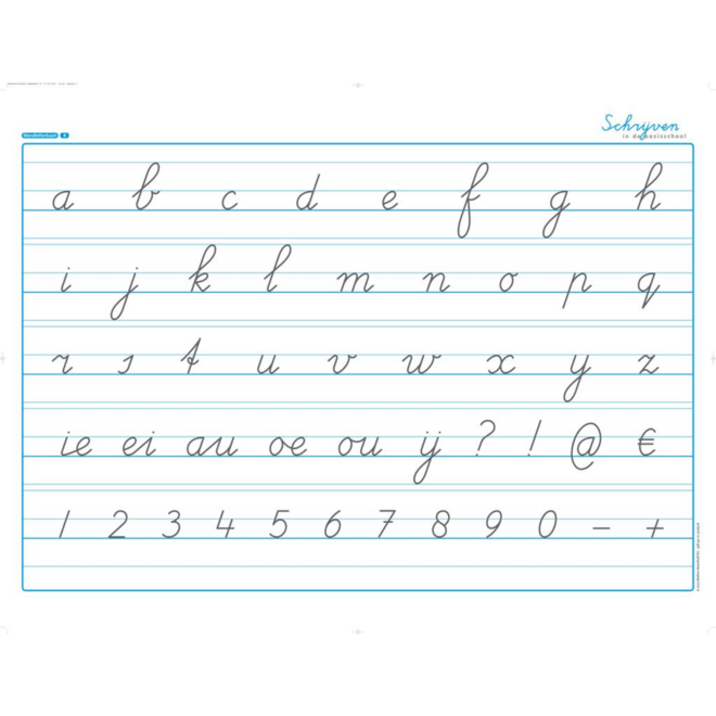 Schrijven basisschool 3 groep 3-4 klass. letterkaart RH