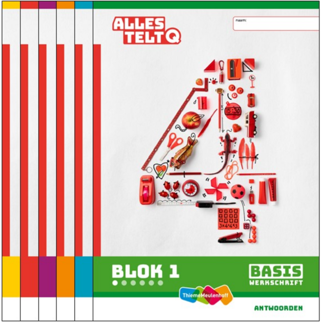 Alles telt Q Antwoordschrift Basis blok 1 t/m 6 groep 4
