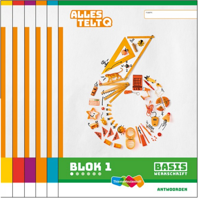 Alles telt Q Antwoordschrift Basis blok 1 t/m 6 groep 6