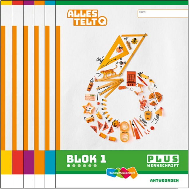 Alles telt Q Antwoordschrift Plus blok 1 t/m 6 groep 6