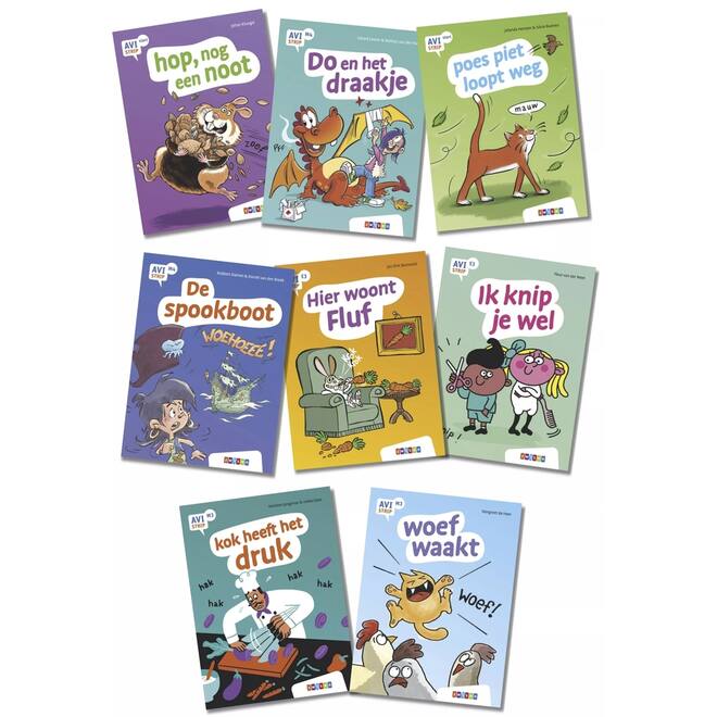 Pakket 2 AVI strips groep 3 en 4 (8 titels)