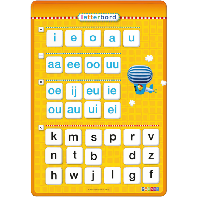 Veilig leren lezen 3 - Kim versie - letterbord, magnetisch (inclusief letters)