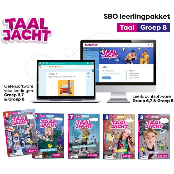 Taaljacht Taal Leerpakket SPECIAAL BASISONDERWIJS groep 8