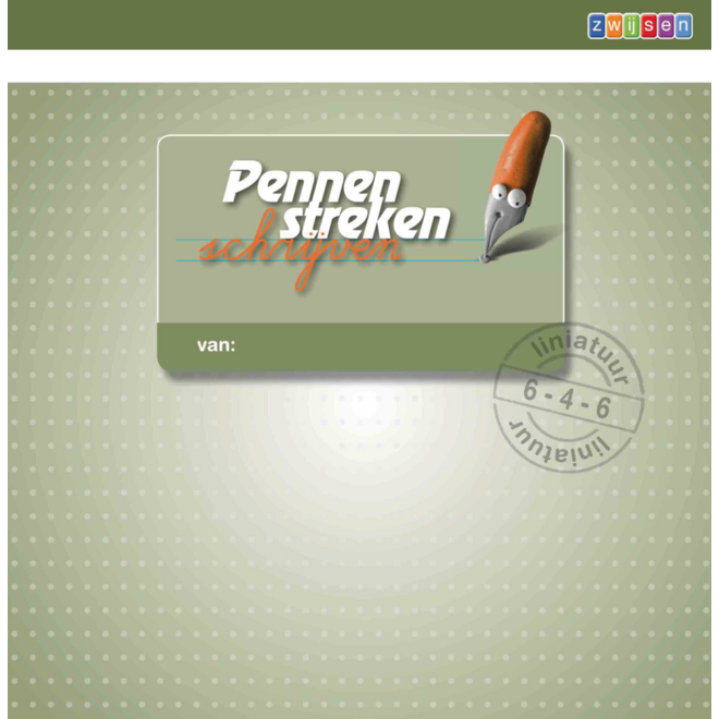 Pennenstreken 2 groep3/4 - lijntjesschrift 6-4-6 mm verbonden schrift (5 stuks)