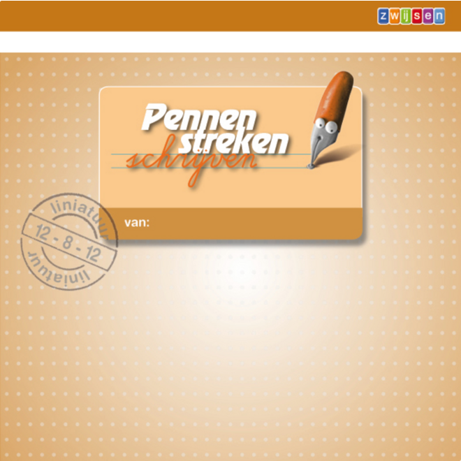 Pennenstreken 2 groep 3 - lijntjesschrift 12-8-12 mm verbonden schrift (5 stuks)