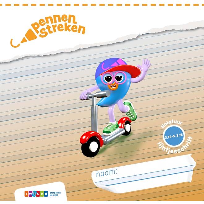Pennenstreken 3 groep 4-5 lijntjesschrift blokschrift (3,75-5-3,75) (5 stuks)