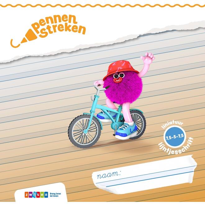 Pennenstreken 3 groep 3 lijntjesschrift verbonden schrift (7,5-5-7,5) (5 stuks)