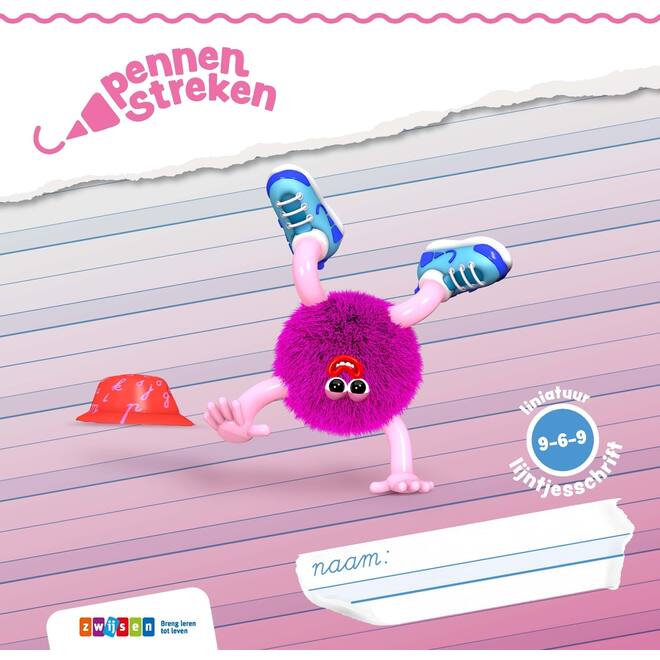 Pennenstreken 3 groep 3 lijntjesschrift verbonden schrift (9-6-9) (5 stuks)
