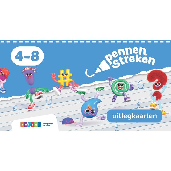Pennenstreken 3 groep 4-8 uitlegkaarten blokschrift