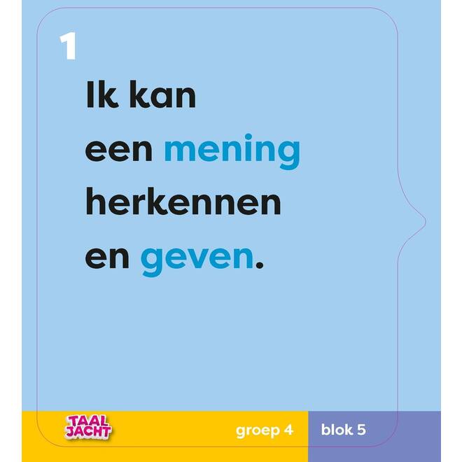 Taaljacht Taal groep 4 doelmagneten
