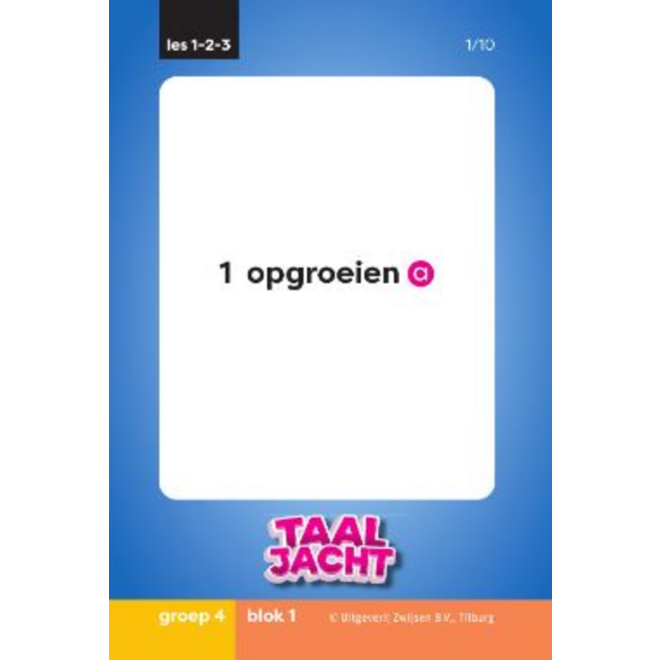 Taaljacht Taal groep 4 woordkaarten