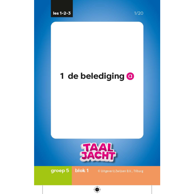 Taaljacht Taal groep 5 woordkaarten
