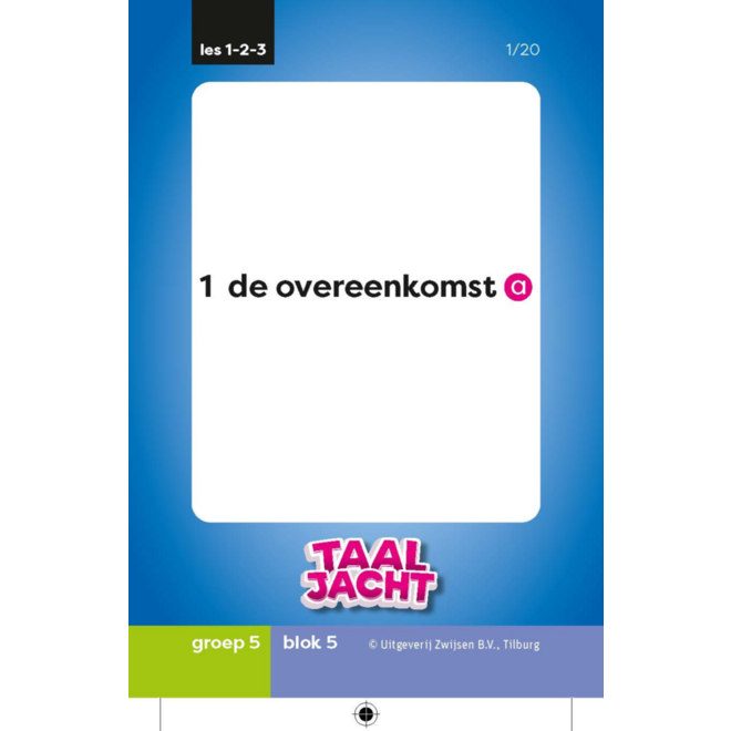 Taaljacht Taal groep 5 woordkaarten