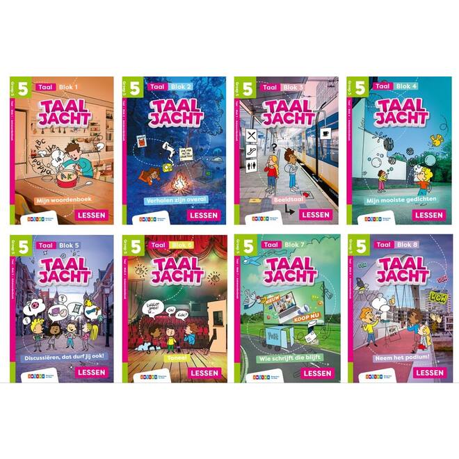Taaljacht Taal groep 5 antwoordenboek blok 1-8