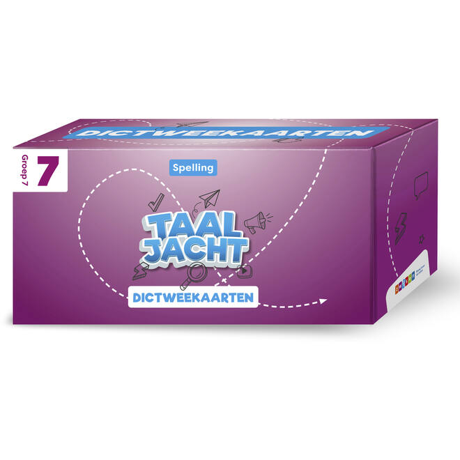 Taaljacht Spelling & grammatica groep 7 dictweekaarten