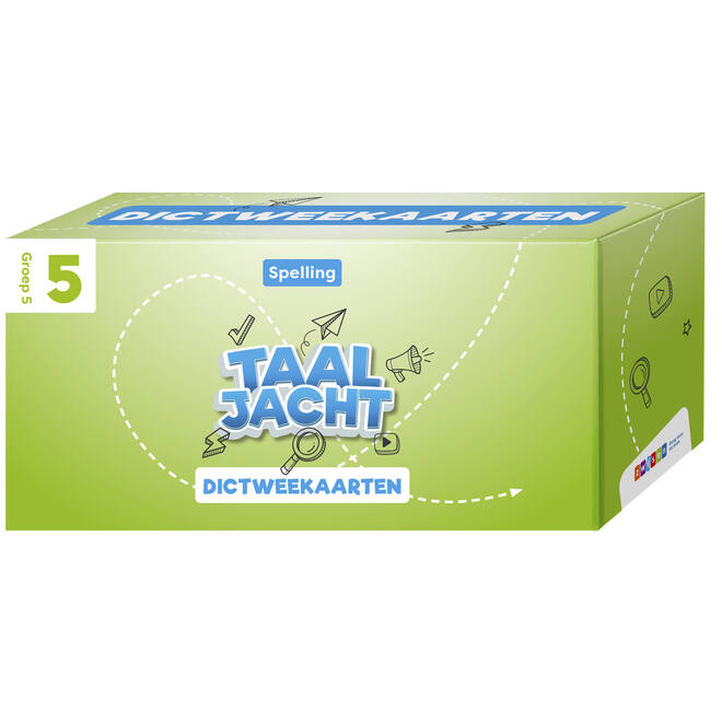 Taaljacht Spelling & grammatica groep 5 dictweekaarten