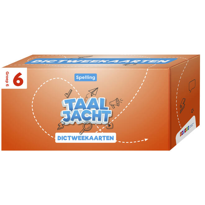 Taaljacht Spelling & grammatica groep 6 dictweekaarten