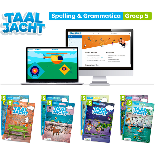 Taaljacht Spelling en grammatica Leerpakket groep 5