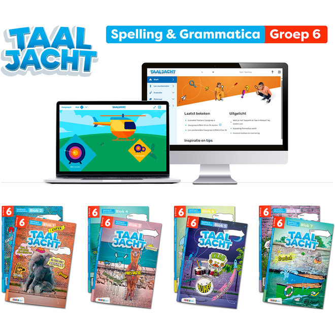 Taaljacht Spelling en grammatica Leerpakket groep 6