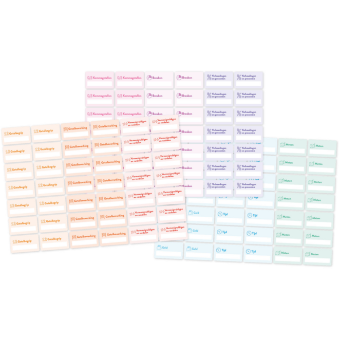 LDO rekenen - Stickervellen materiaalboxen