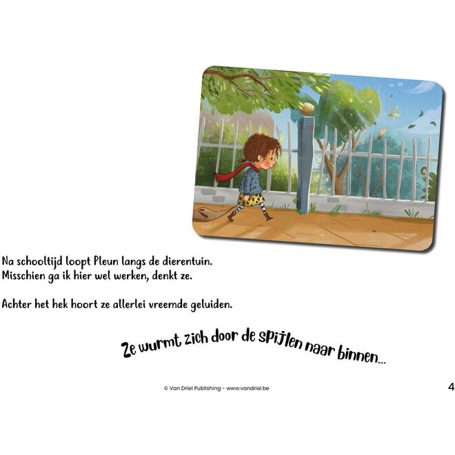 Oppasser voor een dag - Kamishibai vertelplaten