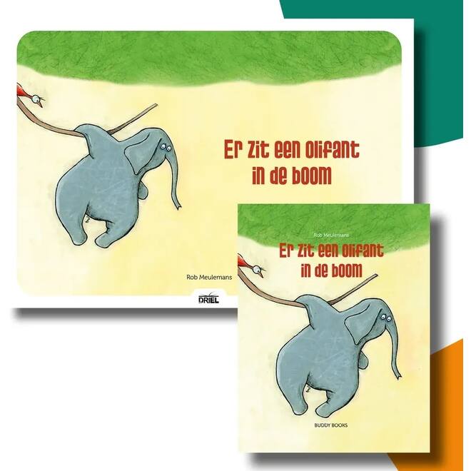 Er zit een olifant in de boom - set Kamishibai vertelplaten & prentenboek