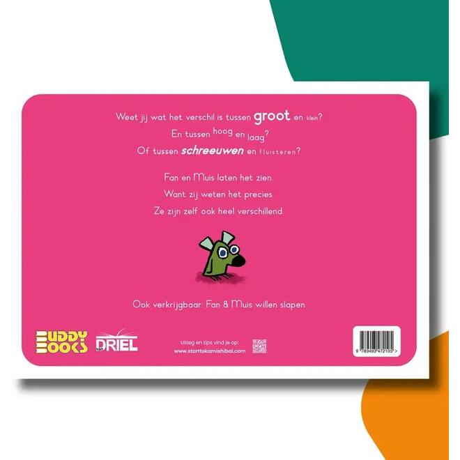 Fan & muis verschillen - set Kamishibai vertelplaten & prentenboek