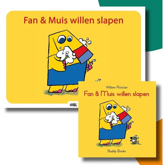 Fan & muis willen slapen - set Kamishibai vertelplaten & prentenboek
