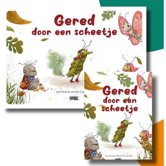 Gered door een scheetje - set Kamishibai vertelplaten & prentenboek
