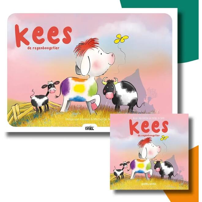 Kees de regenboogstier - set Kamishibai vertelplaten & prentenboek