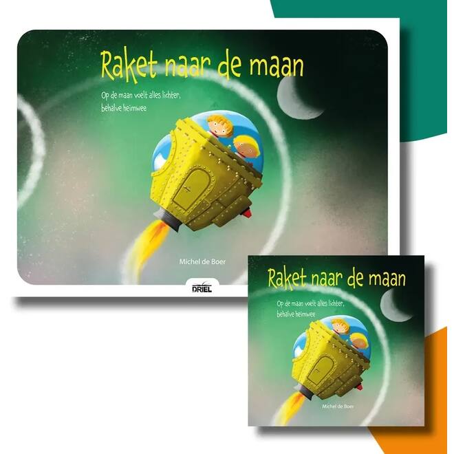 Raket naar de maan - set Kamishibai vertelplaten & prentenboek