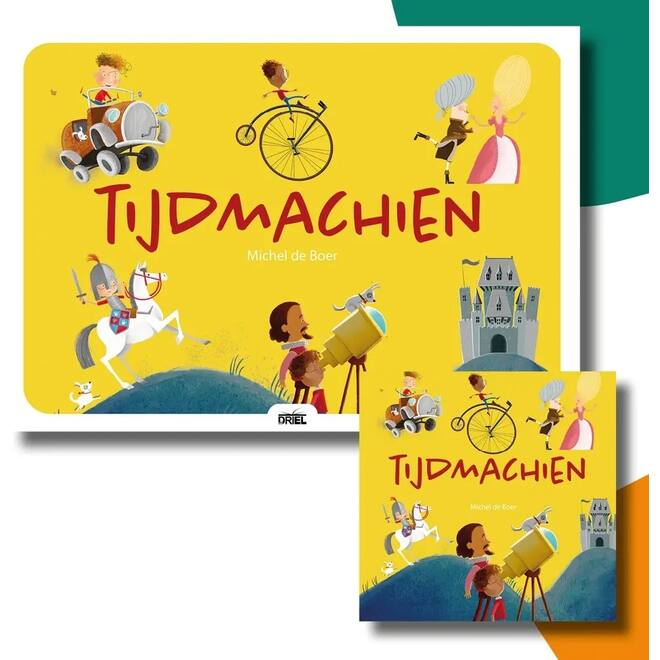 Tijdmachien - set Kamishibai vertelplaten & prentenboek