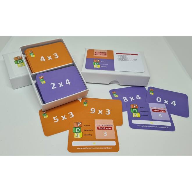 Dynamische schooldag Bewegend leren Box 3 Tafelkaartjes