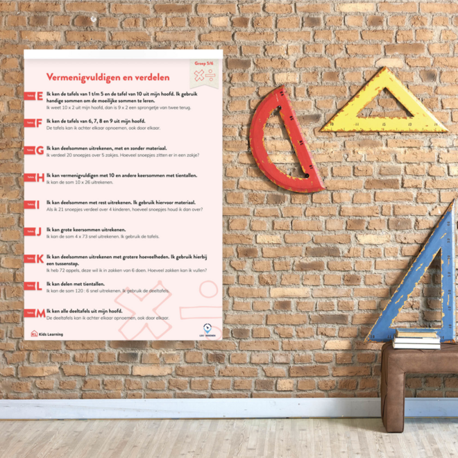 LDO Rekenen Doelenposters Ophangsysteem 50 cm