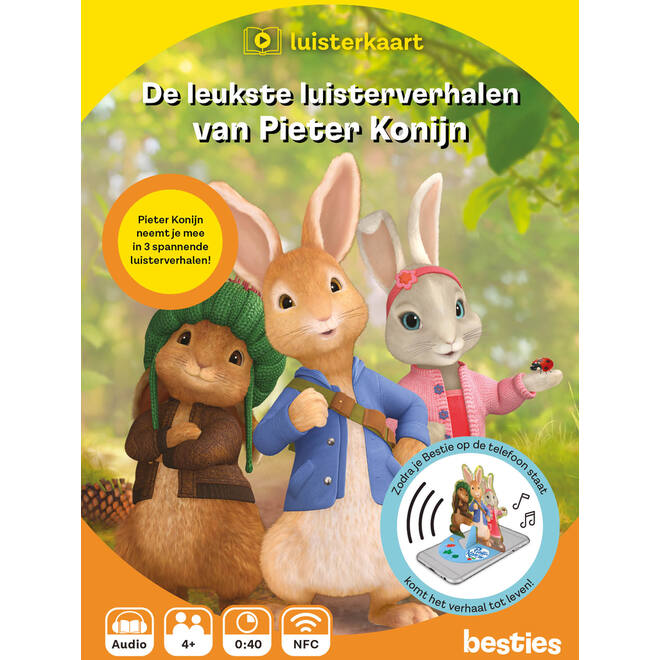 Besties luisterkaart - De leukste luisterverhalen van Pieter Konijn