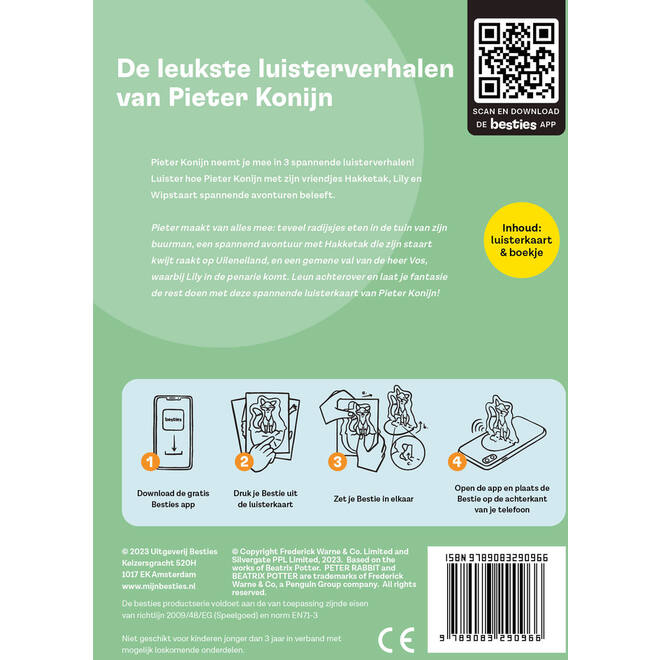 Besties luisterkaart - De leukste luisterverhalen van Pieter Konijn