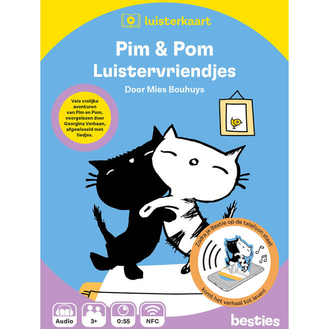 Besties luisterkaart - Pim & Pom - Luistervriendjes
