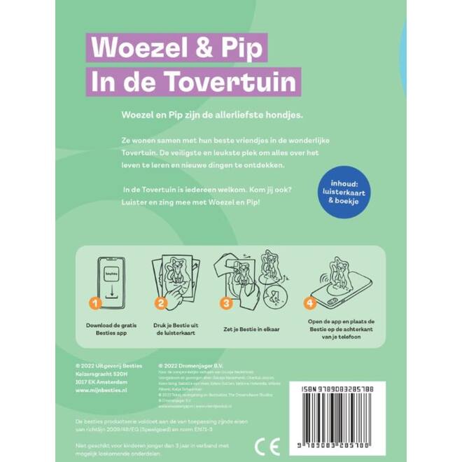 Besties luisterkaart - Woezel en Pip - In de tovertuin