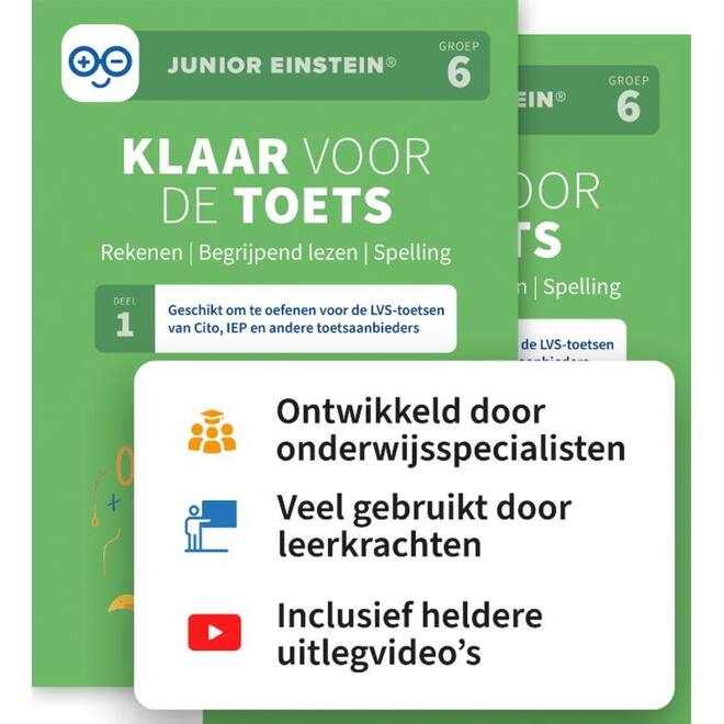 Klaar voor de toets Rekenen - Lezen - Spelling groep 6 deel 1 en 2