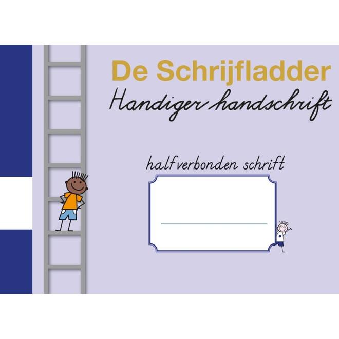Handiger Handschrift groep 4 A5 Dictee schrift - 4 mm halfverbonden blokschrift