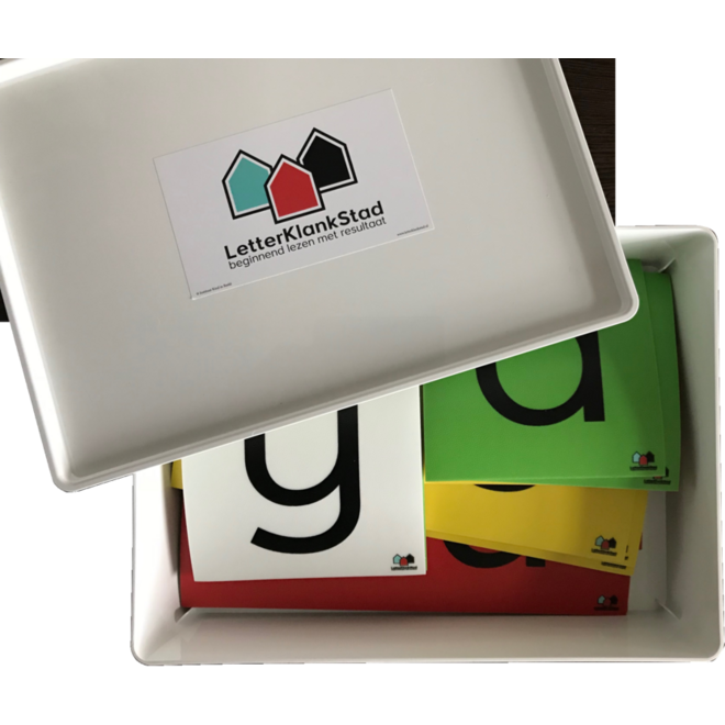 LetterKlankStad Staptegels klinkers/klanken in opbergbak