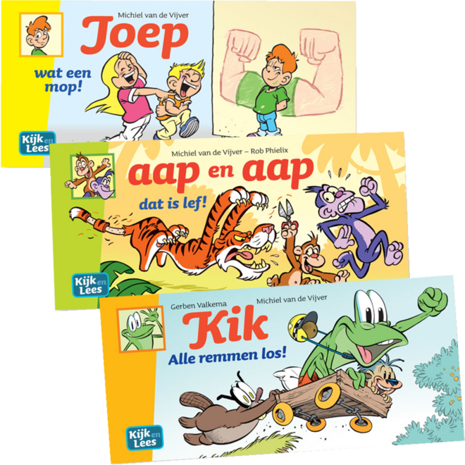 Kijk en Lees - AVI MINI leespakket GROEP 3 - Joep - Aap en Aap - Kik