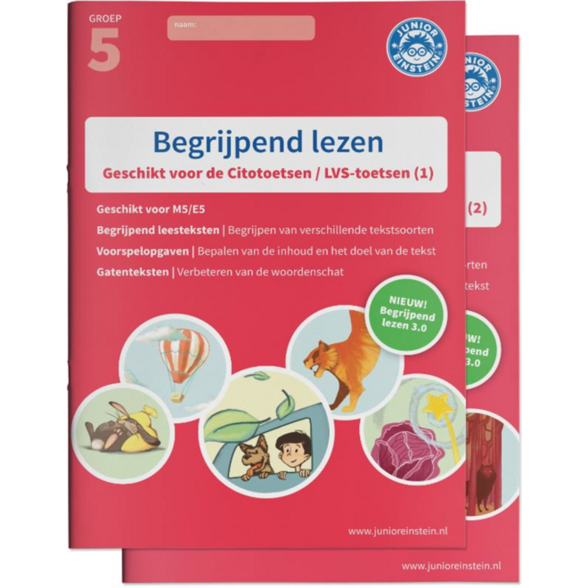 Begrijpend lezen oefenboeken- Deel 1 en 2 - Groep 5 - M5/E5 - Cito 3.0