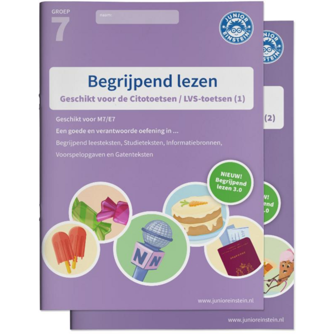Begrijpend lezen oefenboeken- Deel 1 en 2 - Groep 7 - M7/E7 - 3.0