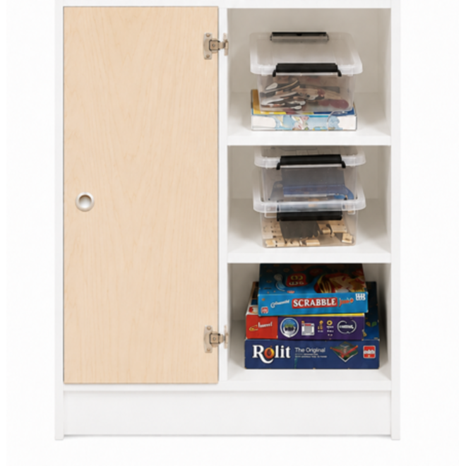Kast 180 graden onder, 100x90x50 cm (lxbxh)|, deuren  wit/Ahorn
