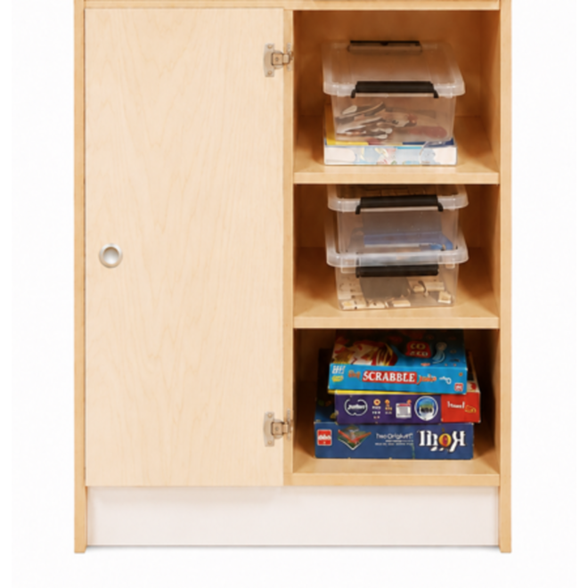 Kast 180 graden onder, 100x90x50 cm (lxbxh)|, deuren  wit/Ahorn